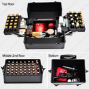 Professional Detachable Cosmetic Case Beauty Nail Makeup Train Case Rolling Makeup Travel Case Tool Box Makeup Storage Organizer