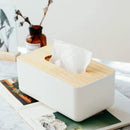 Wooden Tissue Box Napkin Holder Bamboo Lid Top  Wet Wipes Dispenser