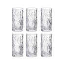 340Ml 6Pcs Set Simple Japanese Style Hammer Patterned Glass Cup Cocktail Glass Juice Milk Soda Water Cups