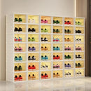 6 Layers Foldable Shoes Box Thickened Dustproof Plastic Sneaker Shoe Cabinet Modern Stackable Cabinet Transparent Shoe Rack