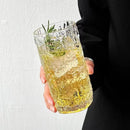 340Ml 6Pcs Set Simple Japanese Style Hammer Patterned Glass Cup Cocktail Glass Juice Milk Soda Water Cups