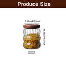 Striped Glass Sealed Jar with Lid Kitchen Food Container Gourd Shape Storage Bottle Tea Coffee Beans Grains Candy Jars Container