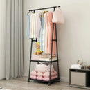Standing Coat Rack Triangle Pulley Clothes Racks with Wheels Coat Shelf Bedroom Hanging Clothes Storage