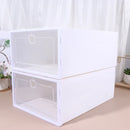 6Pcs Shoes Box Drawer Type Shoe Box Transparent Dust-Proof Shoes Organizer Box