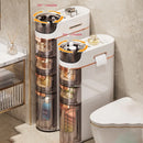 Luxury Bathroom Gap Storage Bathroom Cabinets Home Kitchen Multi-Layer Shelf with Wheels Organizing Cabinet 