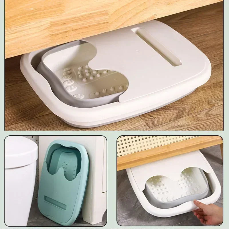 Foldable Footbath Massage Bucket Soaking Bucket Folding Bucket Household  Pedicure Foot Spa Bucket