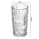 340Ml 6Pcs Set Simple Japanese Style Hammer Patterned Glass Cup Cocktail Glass Juice Milk Soda Water Cups