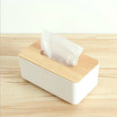 Wooden Tissue Box Napkin Holder Bamboo Lid Top  Wet Wipes Dispenser