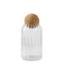 Cork Stopper Transparent Glass Sealed Jar Kitchen Food Tea Candy Coffee Beans Spices Storage Tank