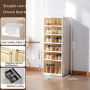 6 Layers Foldable Shoes Box Thickened Dustproof Plastic Sneaker Shoe Cabinet Modern Stackable Cabinet Transparent Shoe Rack