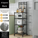 Storage Rack with Pulley Kitchen Microwave Stove Multi-Layer Pantry Closet Fridge Side Seam Finishing Rack Storage Kitchen Cart