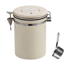 Coffee Beans Vacuum Sealed Jug,Stainless Steel Food Airtight Container for Kitchenware,Portable Grain Storage Can for Kitchen
