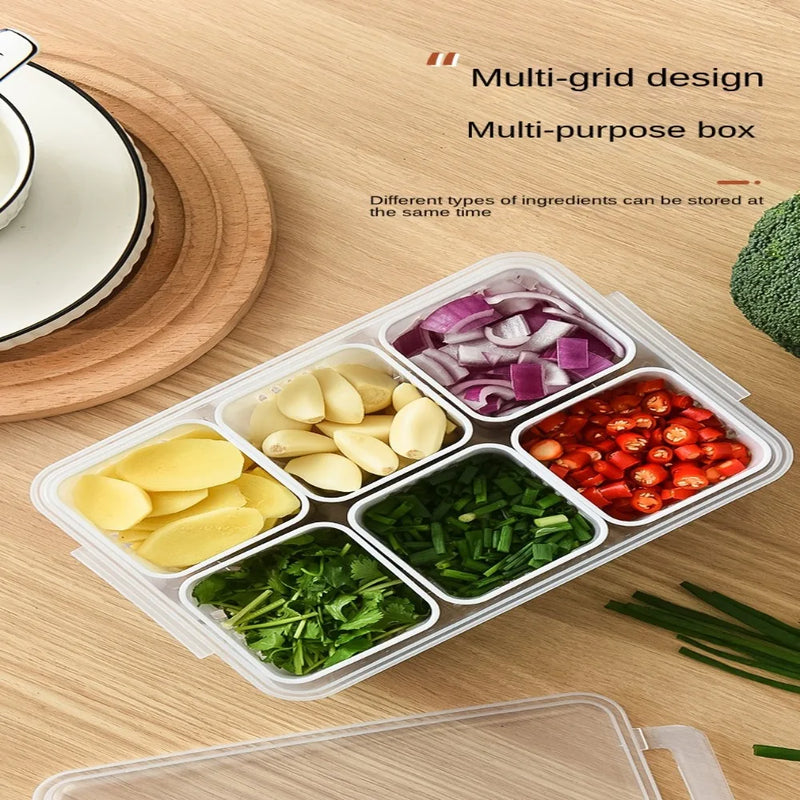 Freezer Organizers Garlic Fresh-Keeping Box Onion Ginger Storage Container Vegetable Boxes with Cover Food Preparation Holder