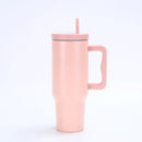 40Oz Tumbler with Handle and Straw Lid Insulated Cup Reusable Stainless Steel Water Bottle Travel Mug