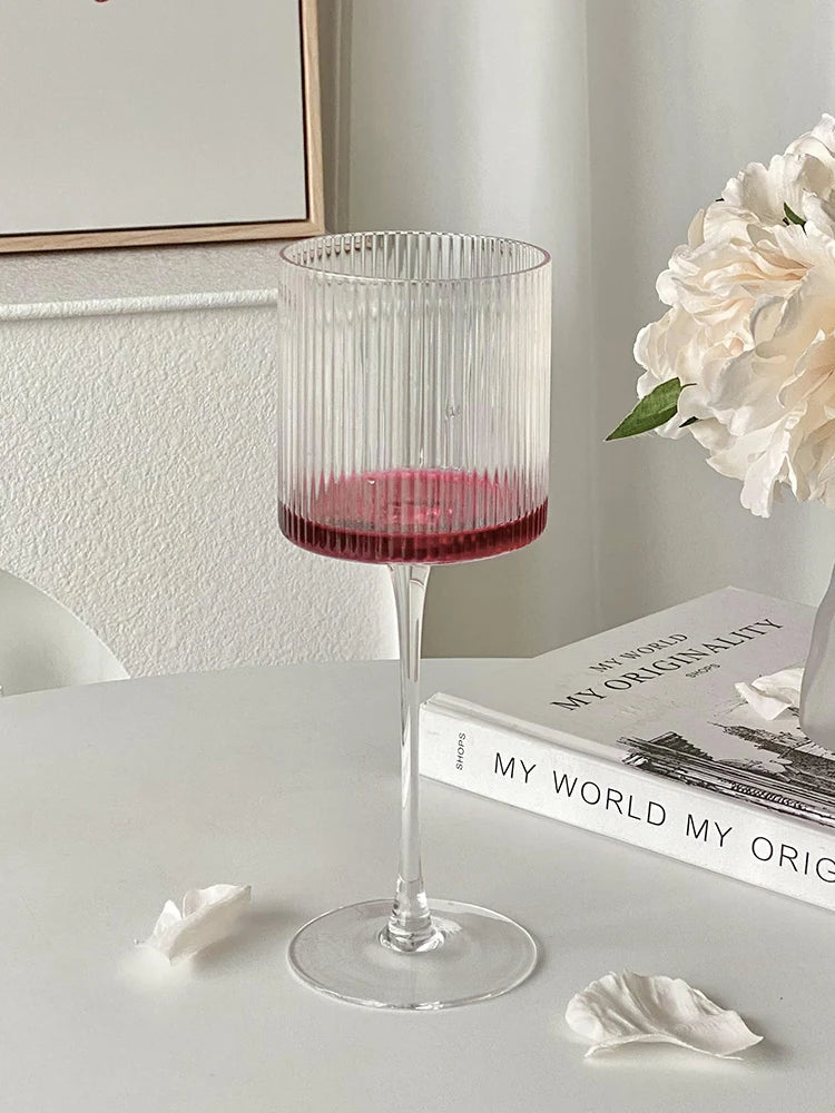 Vertical Champagne Glasses Home Glass Goblets High-End Red Wine Glasses White Wine Glasses Cocktail Glasses