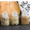 Transparent Glass Tea Caddy Grain Sealed Cans Candy Small Object Storage Jar Kitchen Container 