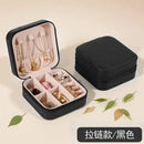 Jewelry Box  Compact Travel Portable Earrings Ring Necklace Storage Organizer Box 