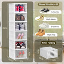 Foldable Shoe Box Transparent Dustproof Footwear Organizers Stackable Sneakers Shoes Storage Box 