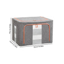 66L Foldable Clothes Storage Bag  Clear Window Organizer Bin for Bedding Blanket Bed Sheets