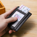 Men'S Slim Minimalist Front Pocket Wallets RFID Blocking Credit Card Holder Portable Ultra-Thin Leather Wallets Porta Tarjetas
