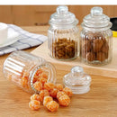 Transparent Glass Tea Caddy Grain Sealed Cans Candy Small Object Storage Jar Kitchen Container 