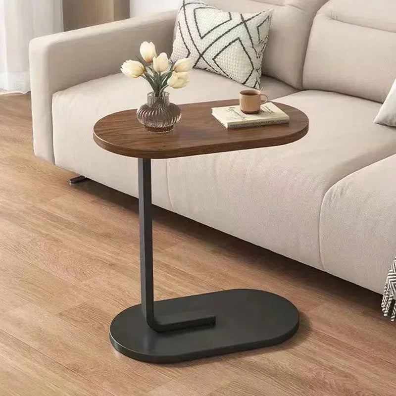 C Shaped Side Table Modern Light Luxury Style Small Coffee Table Living Room Portability Household Compact Tea Table
