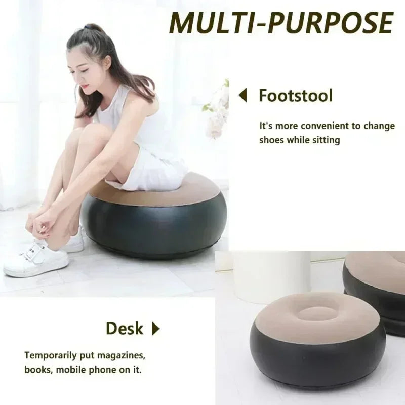 Lazy Couch Sofas Inflatable Foldable Recliner Outdoor Bean Bag Sofa Velvet Inflatable Chair