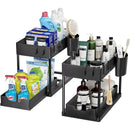 Under Sink Organizer 2 Tier Bathroom Cabinet Organizer with Sliding Basket