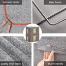 66L Foldable Clothes Storage Bag  Clear Window Organizer Bin for Bedding Blanket Bed Sheets