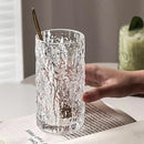 340Ml 6Pcs Set Simple Japanese Style Hammer Patterned Glass Cup Cocktail Glass Juice Milk Soda Water Cups