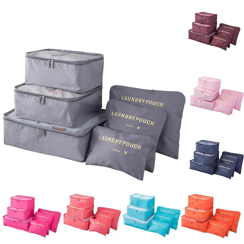 6Pcs Bag Large Capacity Travel Storage Suitcase Storage Luggage Clothes Sorting Organizer Set Pouch Case Shoes Packing Cube