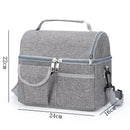 Large Capacity Square Thermal Lunch Bags Portable Cooler Bag Insulated Food Bags for Work School Picnic Bento Bags with Zipper