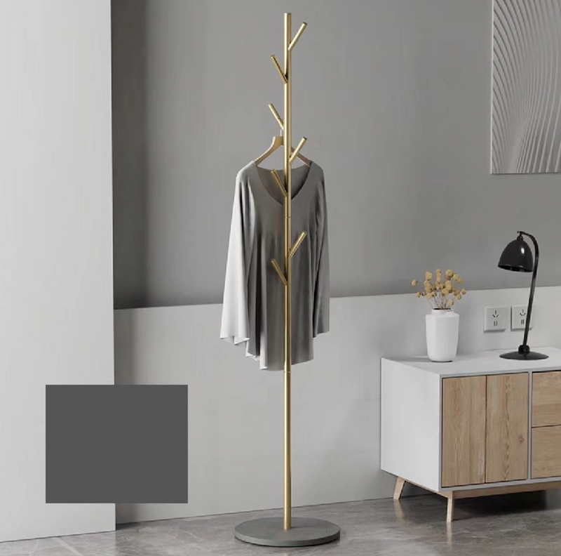 Levede Metal Coat Rack Marble Base Floor-Standing Hanger Bedroom Cloth Rack