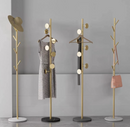 Levede Metal Coat Rack Marble Base Floor-Standing Hanger Bedroom Cloth Rack