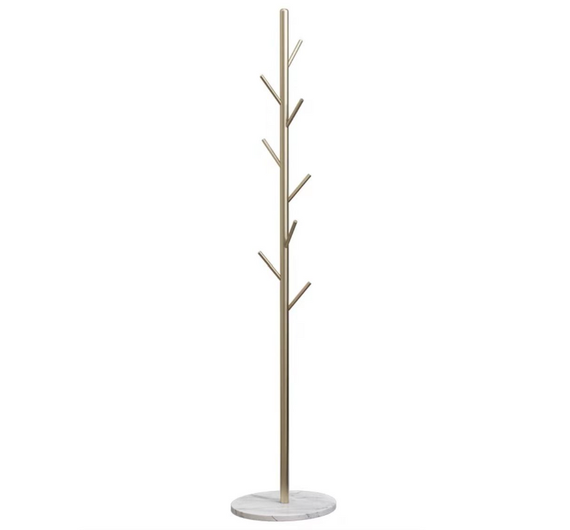 Levede Metal Coat Rack Marble Base Floor-Standing Hanger Bedroom Cloth Rack
