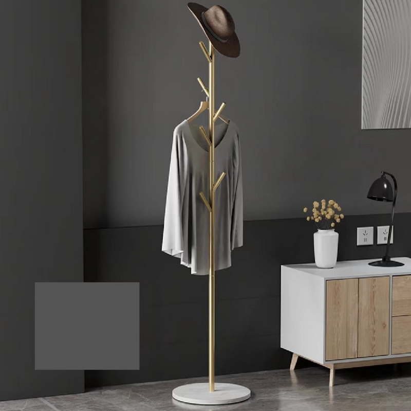 Levede Metal Coat Rack Marble Base Floor-Standing Hanger Bedroom Cloth Rack