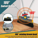 Foldable Broom and Scoop Set Upright Dust Pan and Brush Set 180 Degree Rotation Dustless Floor Soft Brush