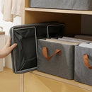  Drawer-Type Household Closet Organizer Basket Cotton Linen Trousers Organizer