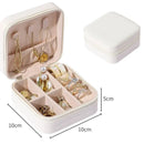 Mini Jewelry Organizer Display Travel Jewelry Zipper Case Boxes Earrings Necklace Ring Portable Ornaments Box Flip Top Storage