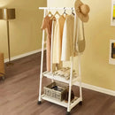 Mobile Clothes Hanger Triangle Floor Standing with Wheels Coat Rack Multi-Function Household Bedroom Living Room Clothes Rack