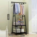 Mobile Clothes Hanger Triangle Floor Standing with Wheels Coat Rack Multi-Function Household Bedroom Living Room Clothes Rack
