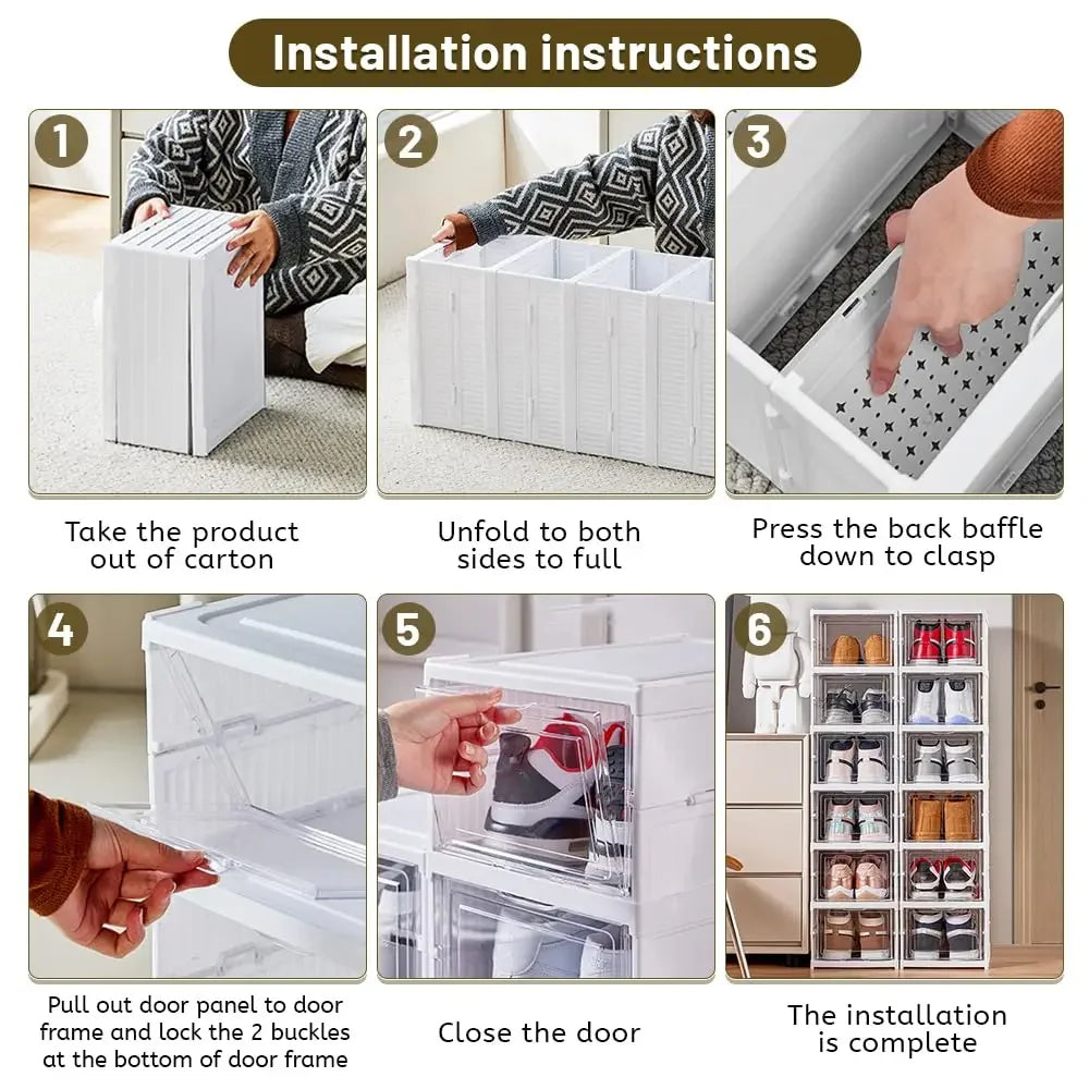 BRIEFING【ブリーフィング】 SEPARATE SHOES CASE Foldable Shoe Box Transparent Dustproof Footwear Organizers Stackable