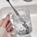 Plastic Mouthwash Toothbrush Cup with Handle Home Bathroom Tumblers Portable Mug 