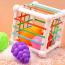 Baby Montessori Toys Sensory Bin Cube Fidget Baby Sorting Toys with Fruits 