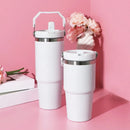 Vacuum Tumbler with Lid Stainless Steel Portable Water Bottle with Dazzling Handle Insulated Tumbler 30OZ