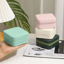 Mini Jewelry Organizer Display Travel Jewelry Zipper Case Boxes Earrings Necklace Ring Portable Ornaments Box Flip Top Storage