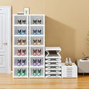 Foldable Shoe Rack Organizer Installation Free Stackable Dustproof Transparent Multi Layer Shoe Rack