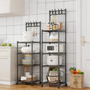 Storage Rack with Pulley Kitchen Microwave Stove Multi-Layer Pantry Closet Fridge Side Seam Finishing Rack Storage Kitchen Cart