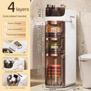 Household Bathroom Cabinets Waterproof Organizer Rack Free Installation Floor Mobilable Toilet Side Narrow Cabinets Furniture B