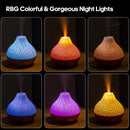 Volcano Air Humidifier 300Ml  USB Water Mist Diffuser Purifier Air Freshener with Colorful Ambient Night Light